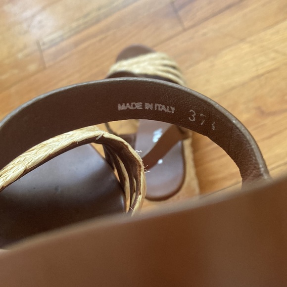 Prada Straw Leather Wedges - Picture 8 of 13